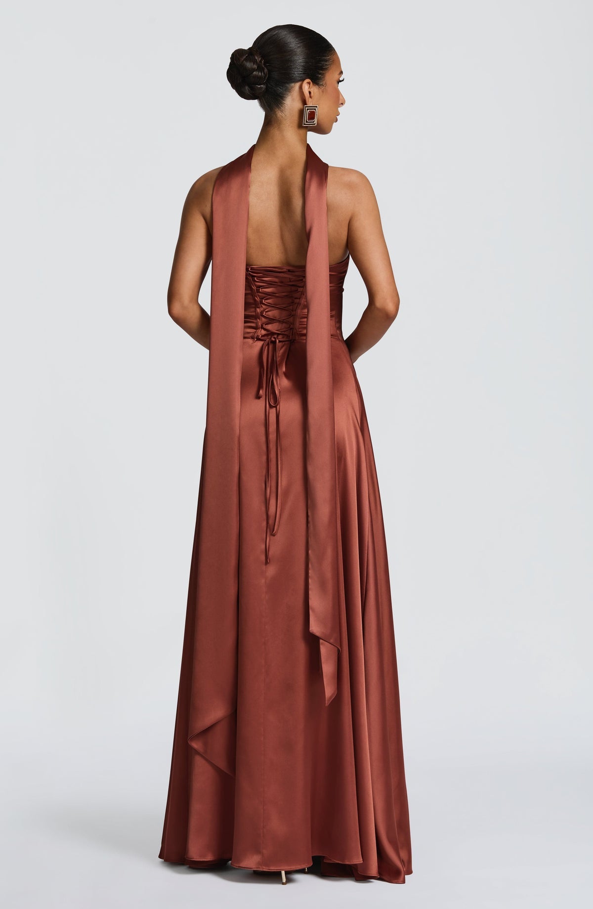 VESTIDO LONGO COM DECOTE RETO - MAJU