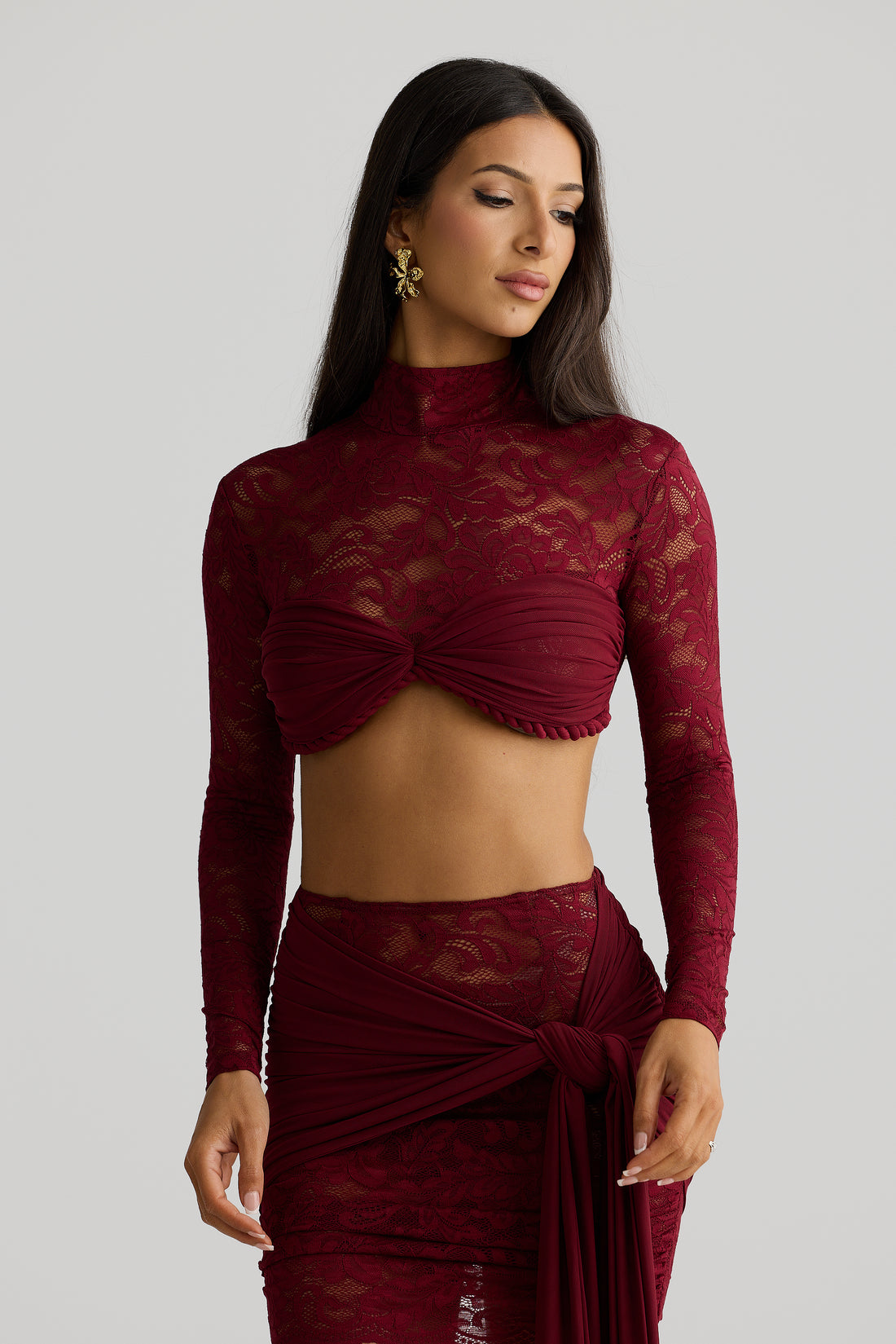 CONJUNTO MANGA LONGA EM RENDA - MILENE