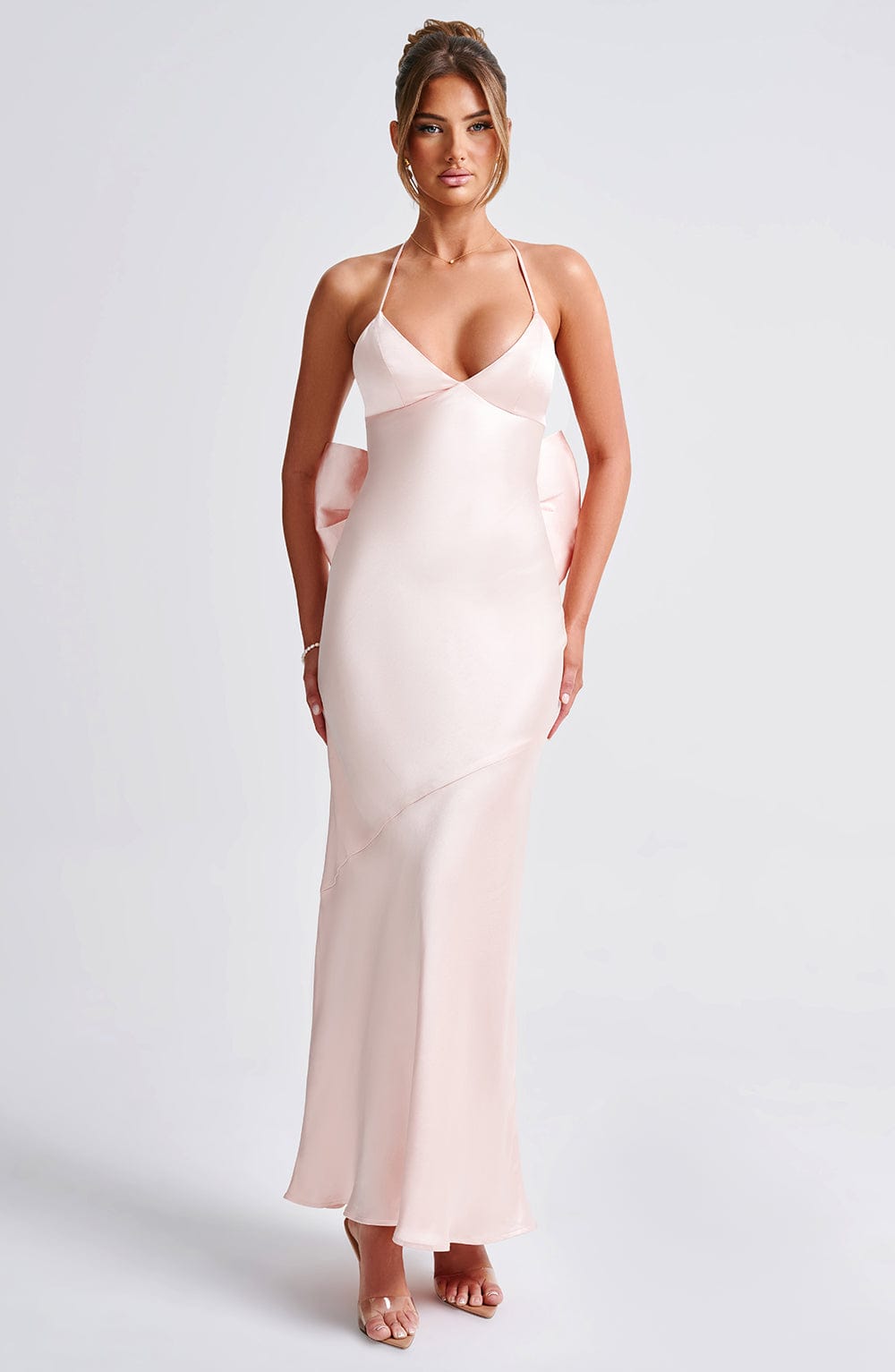 VESTIDO LONGO COM ALÇAS E LAÇO NAS COSTAS - MONROE
