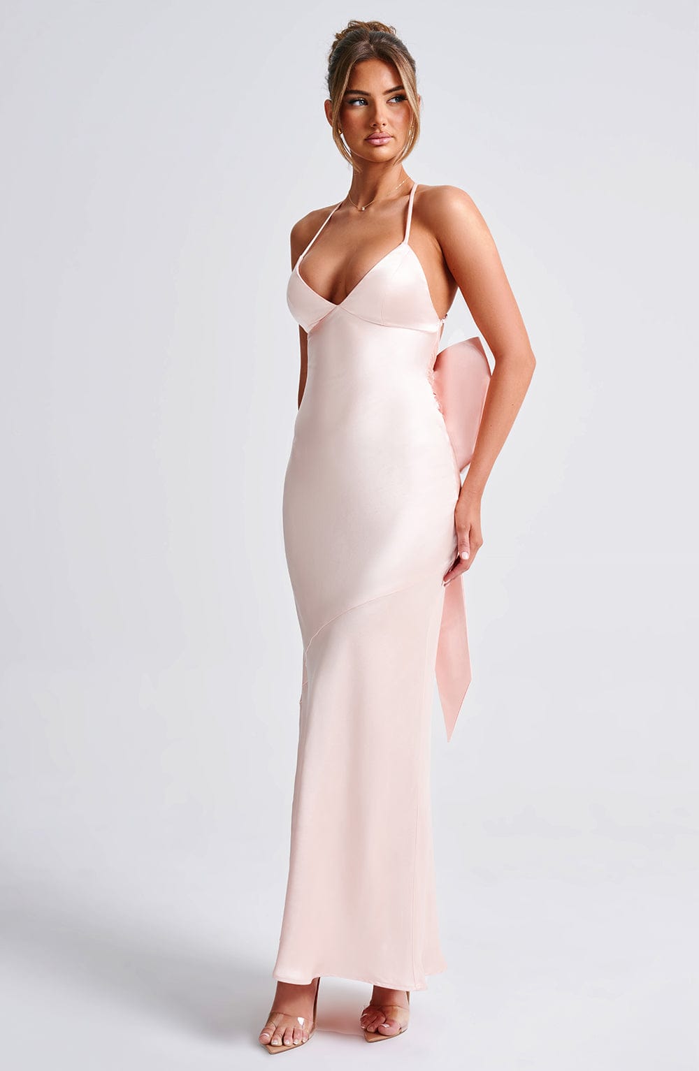 VESTIDO LONGO COM ALÇAS E LAÇO NAS COSTAS - MONROE
