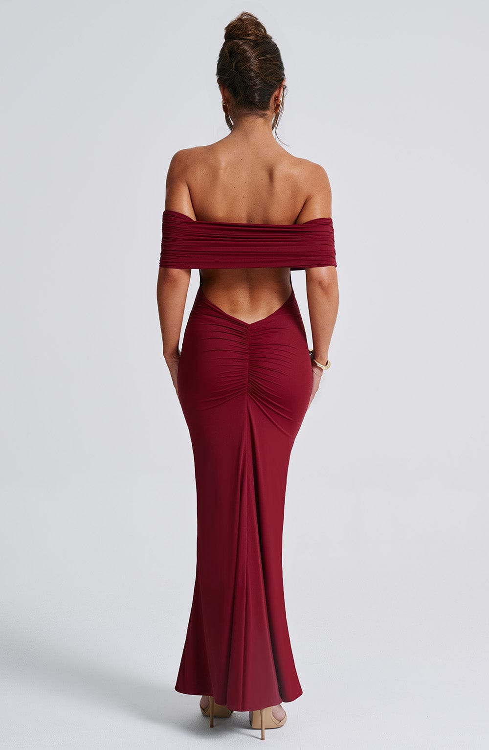 VESTIDO LONGO COM DECOTE OMBRO A OMBRO - ANGELINA