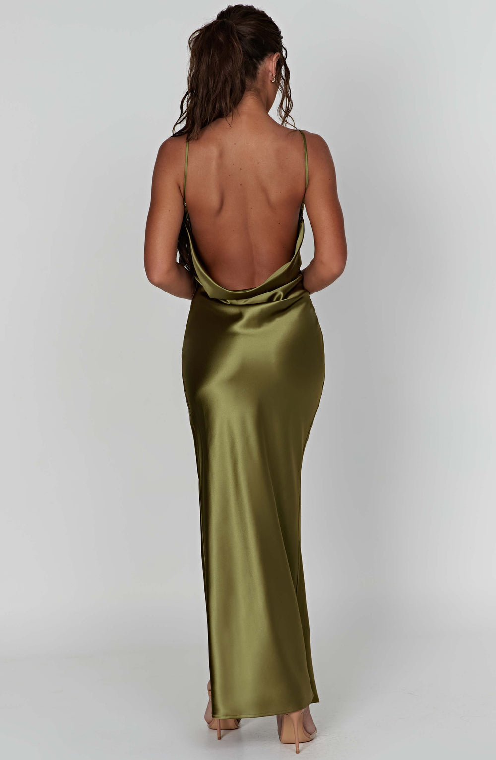 VESTIDO LONGO COM ALÇAS E FENDA LATERAL - FERNANDA