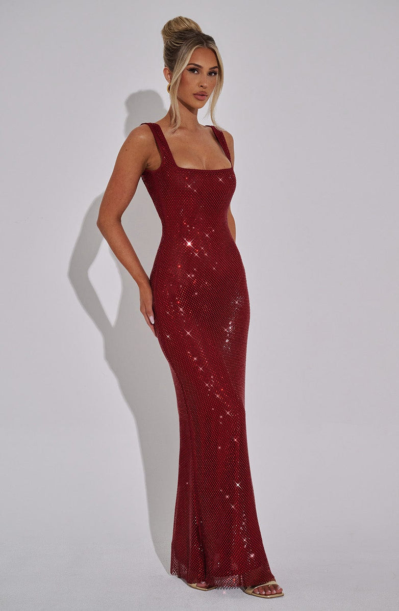VESTIDO LONGO VAZADO COM BRILHO - DIVINE