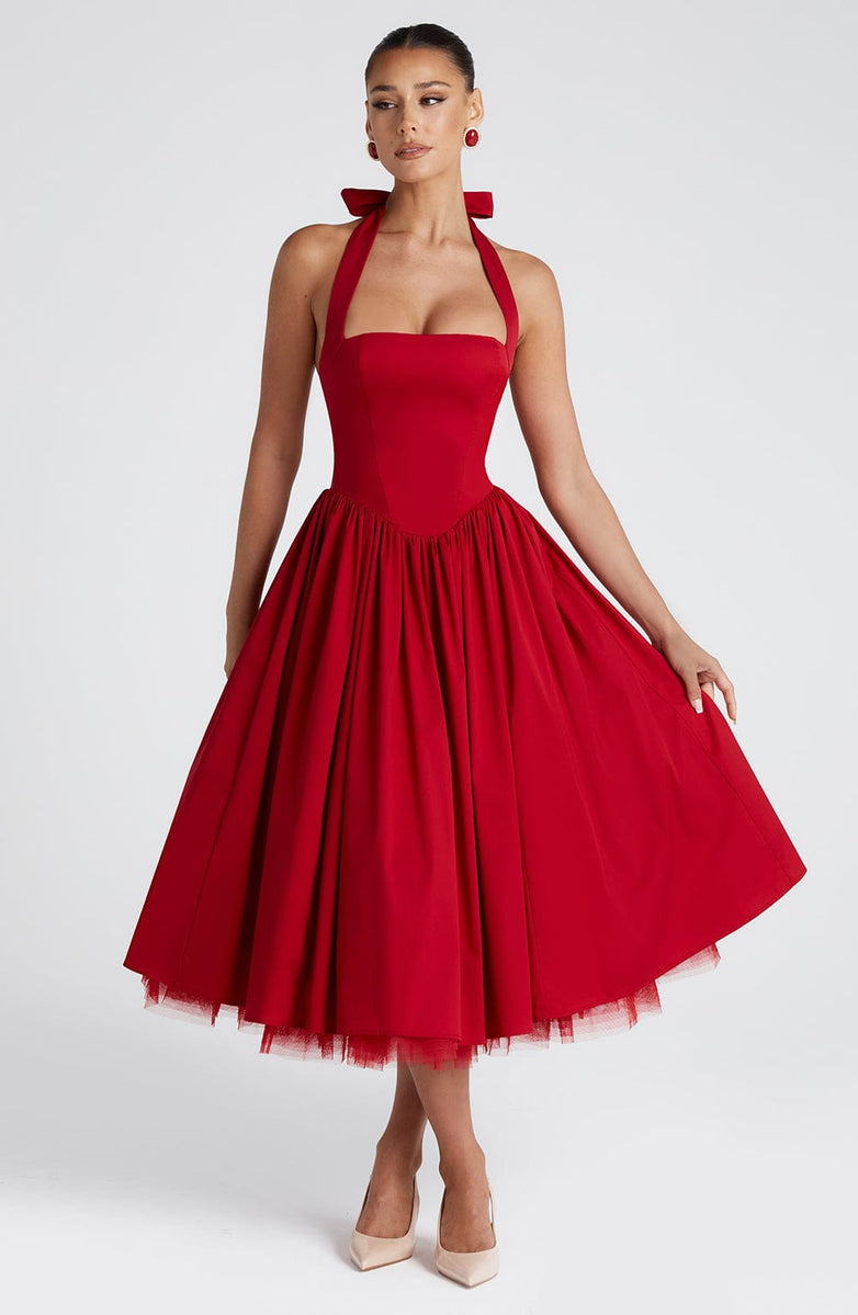 VESTIDO MIDI BUSTIER COM ALÇAS - MERIDA