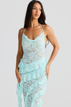 VESTIDO LONGO EM RENDA COM DECOTE NAS COSTAS - KIARA