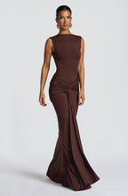 VESTIDO LONGO COM DECOTE NAS COSTAS - FELICIA