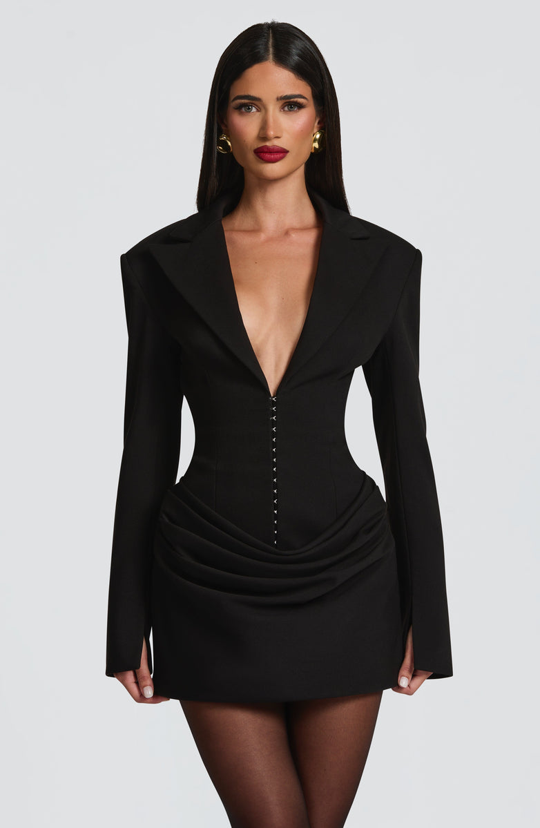 VESTIDO MINI SOCIAL COM DECOTE EM V - LAMOUR