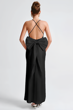 VESTIDO LONGO COM ALÇAS E LAÇO NAS COSTAS - MONROE