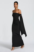 VESTIDO LONGO COM DECOTE OMBRO A OMBRO - TURIM