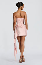 VESTIDO MINI BUSTIER COM AMARRAÇÃO NAS COSTAS - ANABELA