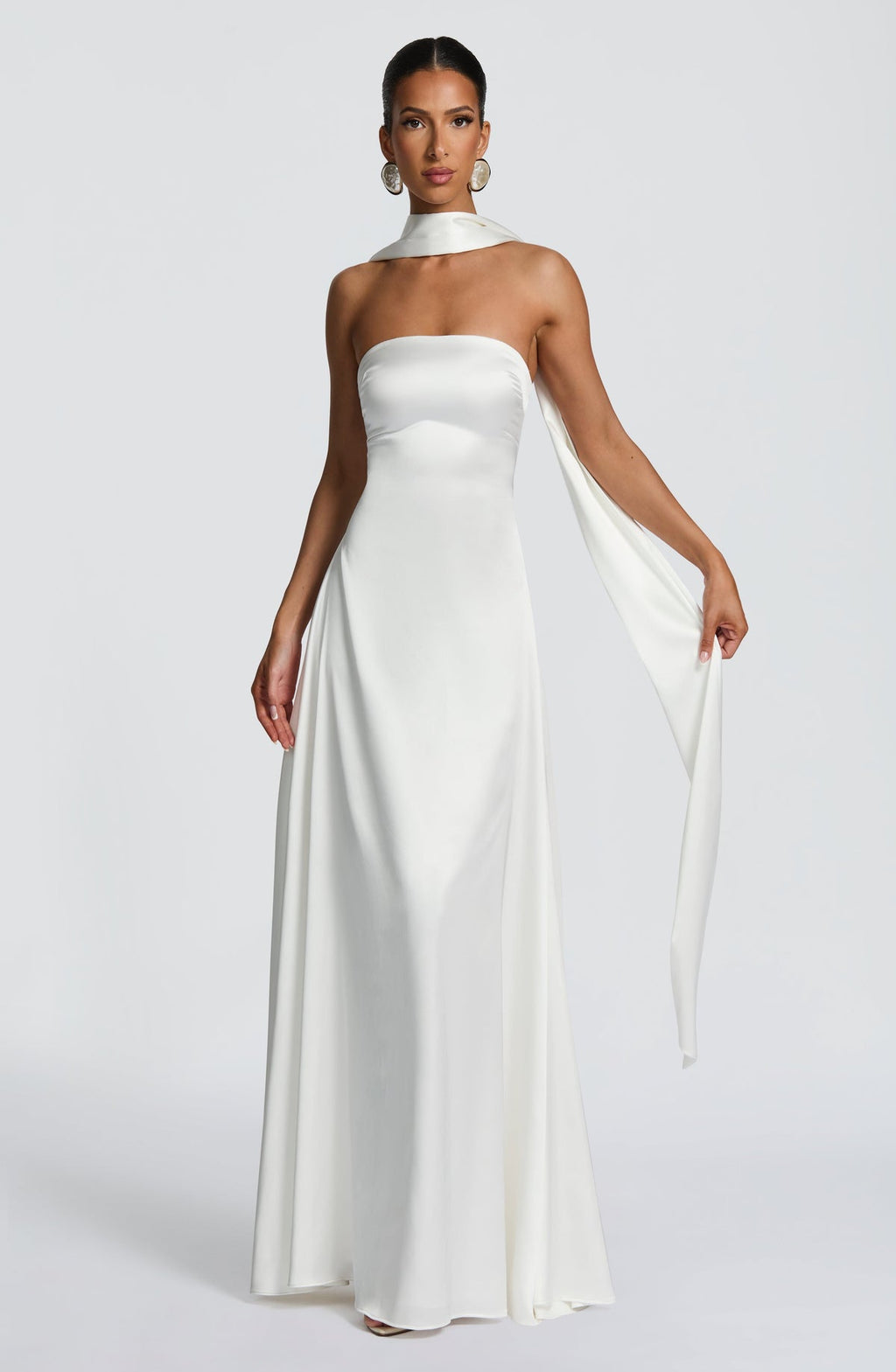 VESTIDO LONGO COM DECOTE RETO - MAJU