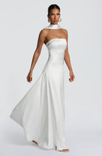 VESTIDO LONGO COM DECOTE RETO - MAJU