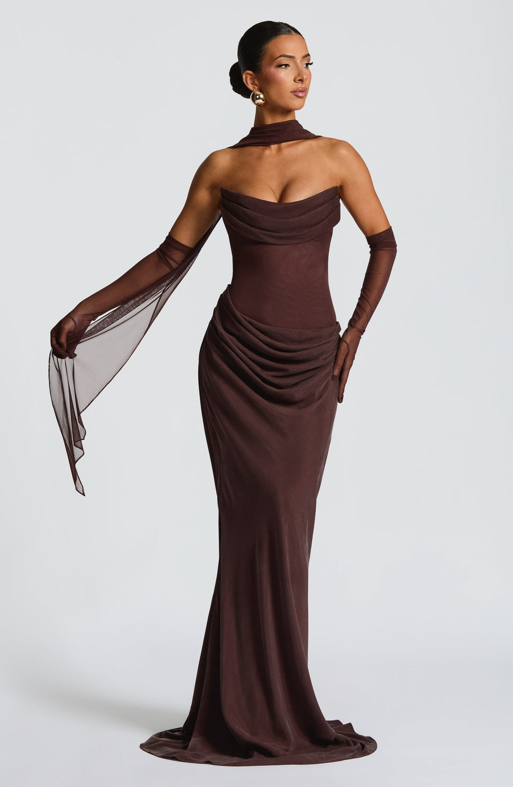 VESTIDO LONGO COM AMARRAÇÃO NAS COSTAS - BRIDE
