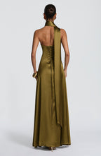 VESTIDO LONGO COM DECOTE RETO - MAJU