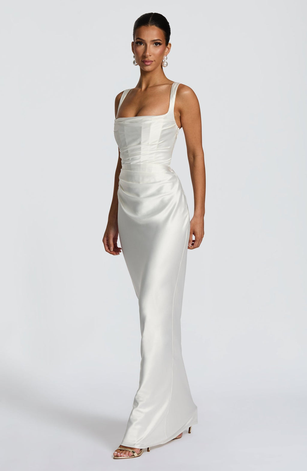 VESTIDO LONGO COM ALÇAS E AMARRAÇÃO NAS COSTAS - ELLIE