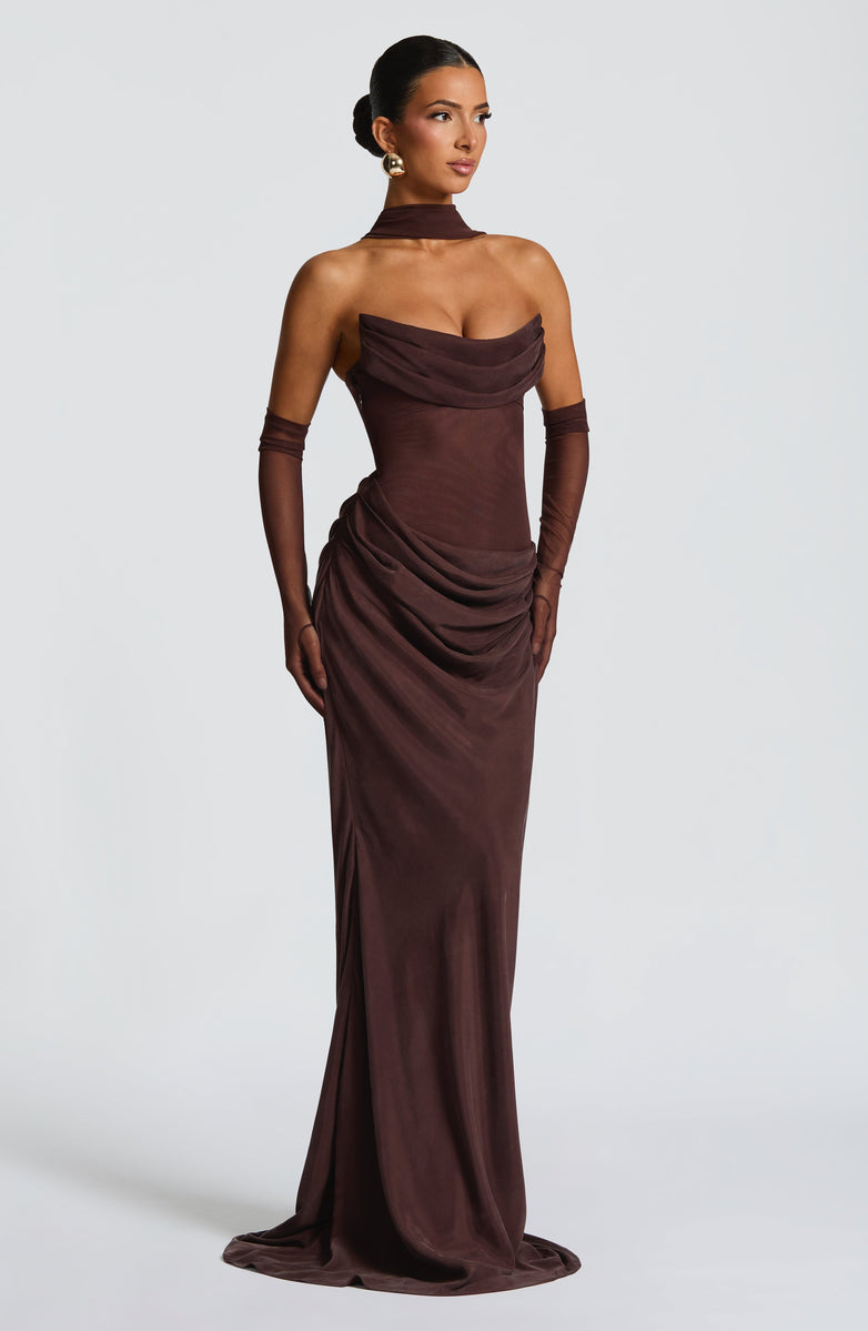 VESTIDO LONGO COM AMARRAÇÃO NAS COSTAS - BRIDE