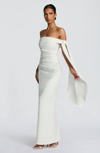 VESTIDO LONGO COM DECOTE OMBRO A OMBRO - TURIM