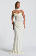 VESTIDO LONGO COM AMARRAÇÃO NAS COSTAS - BRIDE