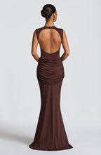 VESTIDO LONGO COM DECOTE NAS COSTAS - FELICIA