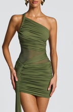 VESTIDO MINI EM TULE COM DECOTE LATERAL - PAOLA