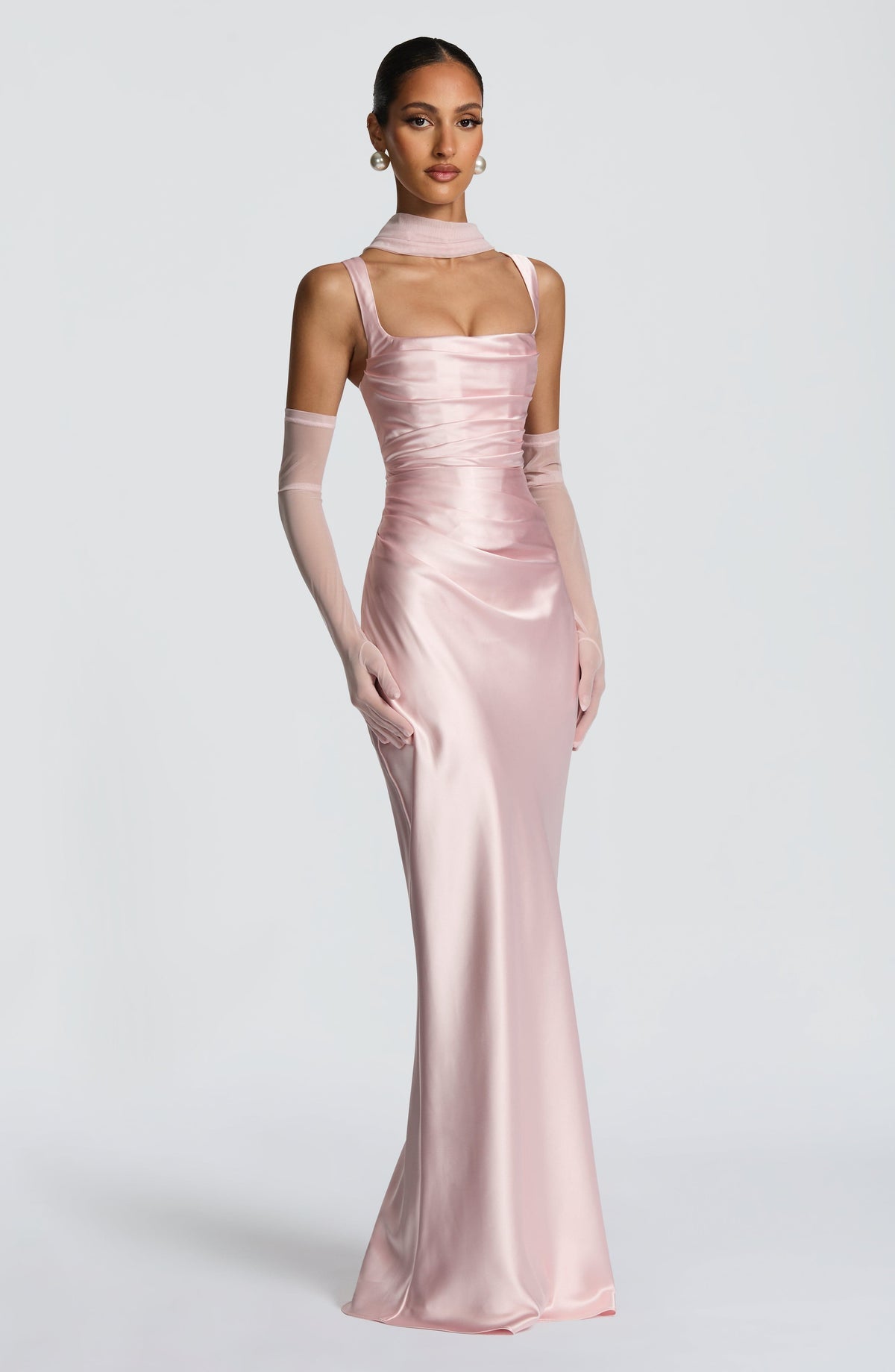 VESTIDO LONGO COM ALÇAS E AMARRAÇÃO NAS COSTAS - ELLIE