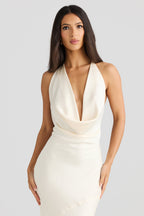 VESTIDO LONGO COM ALÇAS E DECOTE NAS COSTAS - MELIN