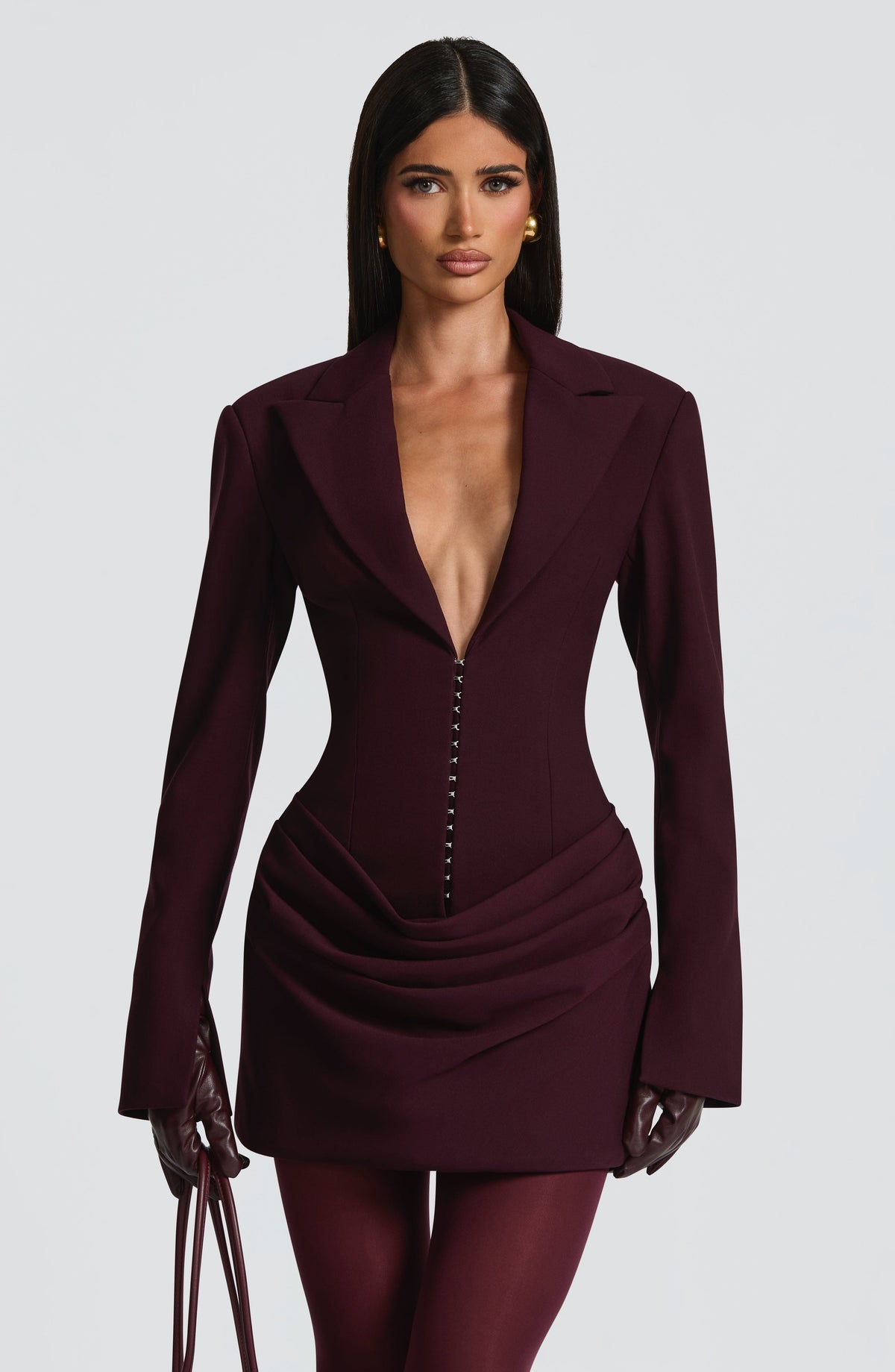 VESTIDO MINI SOCIAL COM DECOTE EM V - LAMOUR