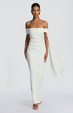 VESTIDO LONGO COM DECOTE OMBRO A OMBRO - TURIM