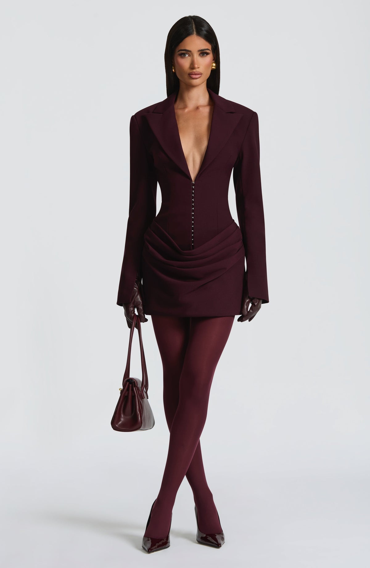 VESTIDO MINI SOCIAL COM DECOTE EM V - LAMOUR