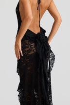 VESTIDO LONGO EM RENDA COM DECOTE NAS COSTAS - KIARA