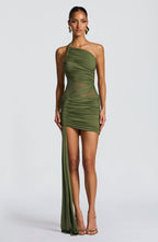 VESTIDO MINI EM TULE COM DECOTE LATERAL - PAOLA