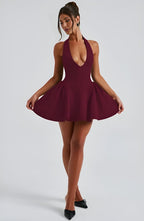 VESTIDO MINI COM ALÇAS E DECOTE EM V - MARCELA