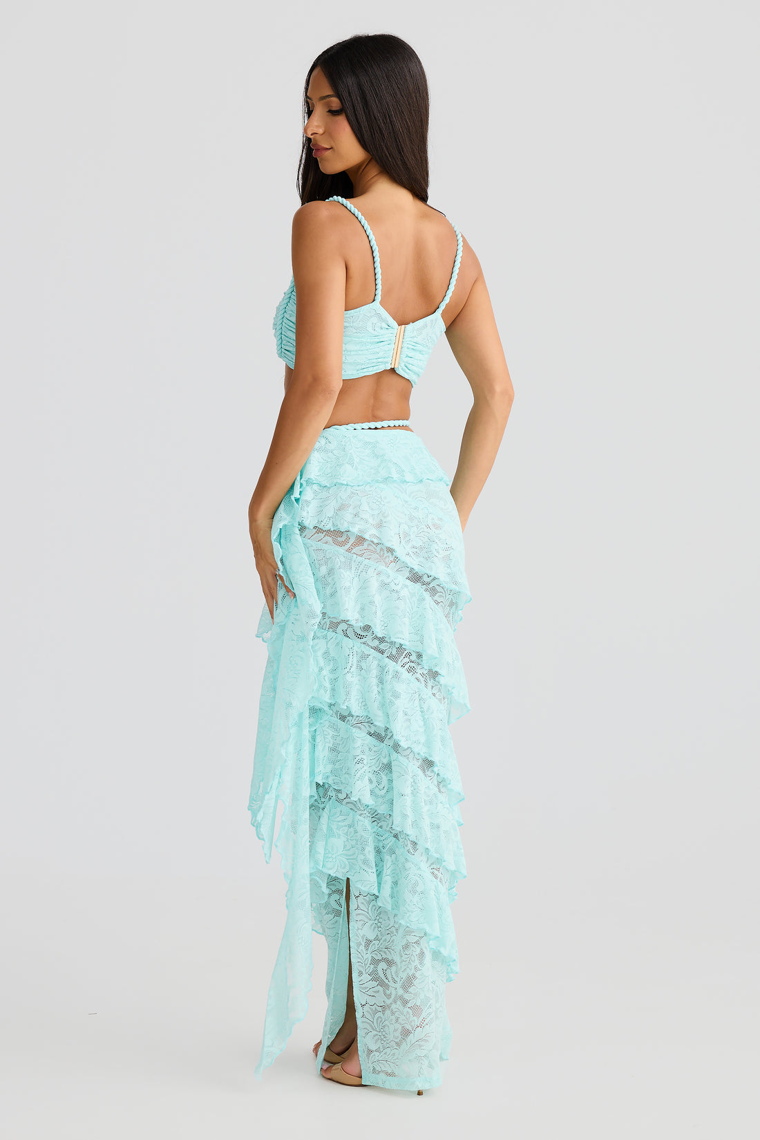 CONJUNTO EM RENDA COM ALÇAS TRANÇADAS - KLEOPATRA