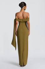 VESTIDO LONGO COM DECOTE OMBRO A OMBRO - TURIM