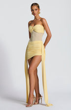 VESTIDO MINI EM TULE COM DECOTE CORACAO - TAINA