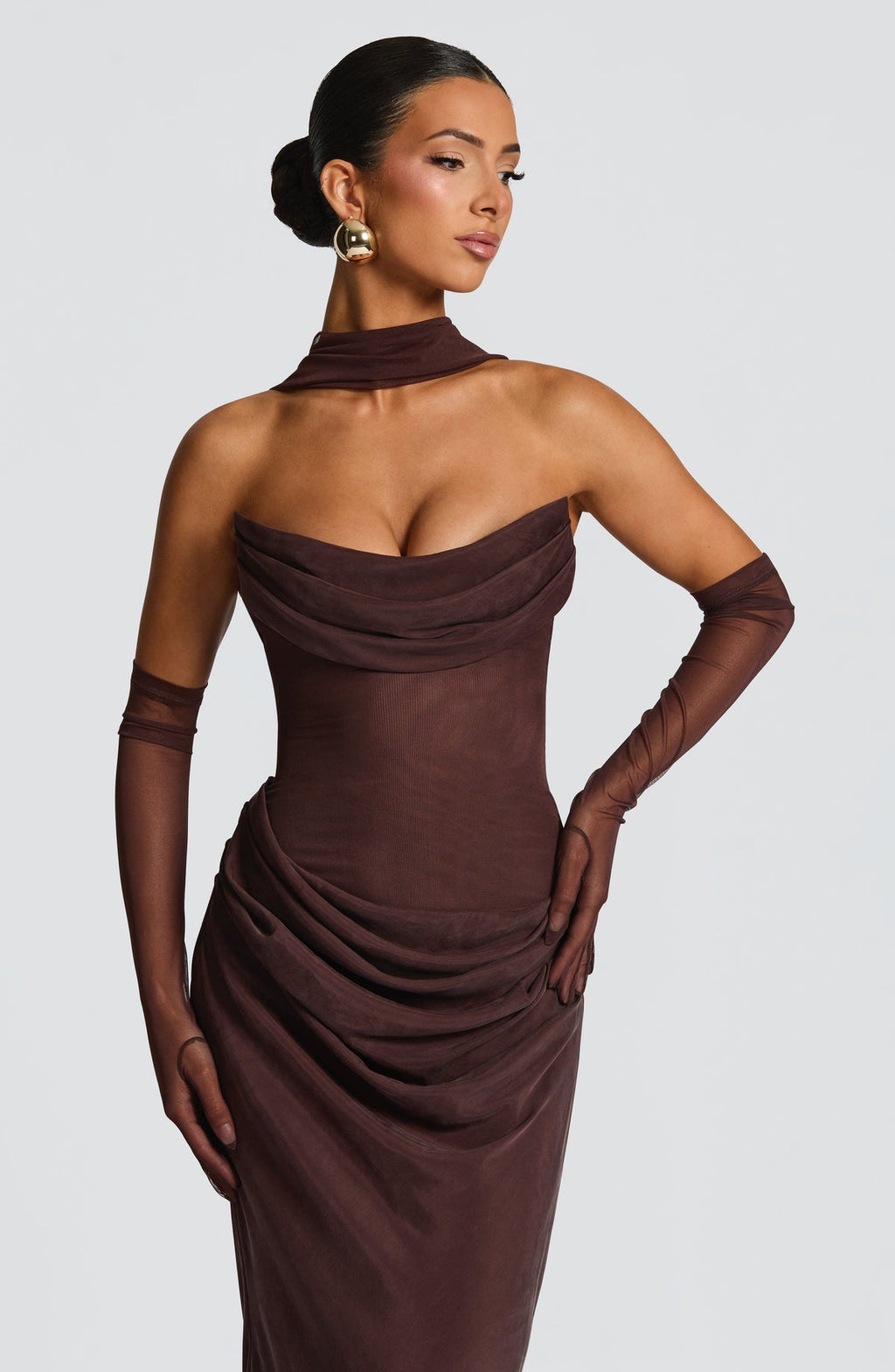 VESTIDO LONGO COM AMARRAÇÃO NAS COSTAS - BRIDE