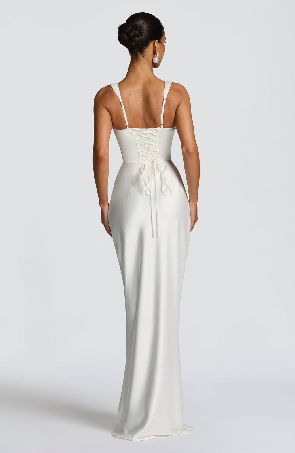 VESTIDO LONGO COM ALÇAS E AMARRAÇÃO NAS COSTAS - ELLIE