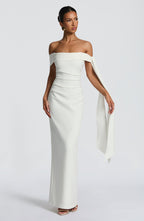VESTIDO LONGO COM DECOTE OMBRO A OMBRO - TURIM