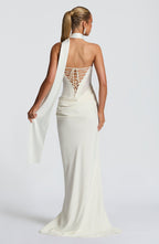 VESTIDO LONGO COM AMARRAÇÃO NAS COSTAS - BRIDE