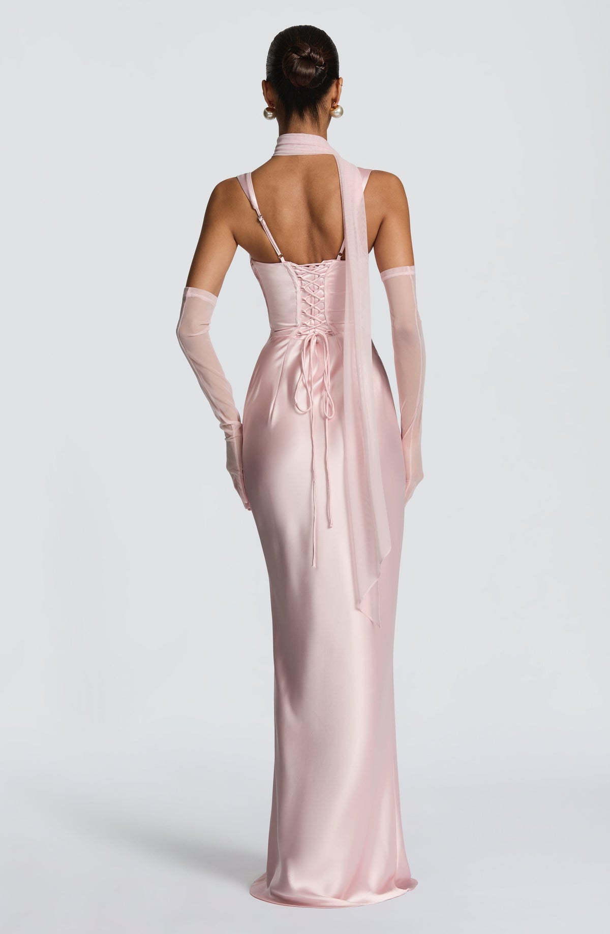 VESTIDO LONGO COM ALÇAS E AMARRAÇÃO NAS COSTAS - ELLIE