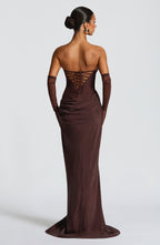 VESTIDO LONGO COM AMARRAÇÃO NAS COSTAS - BRIDE
