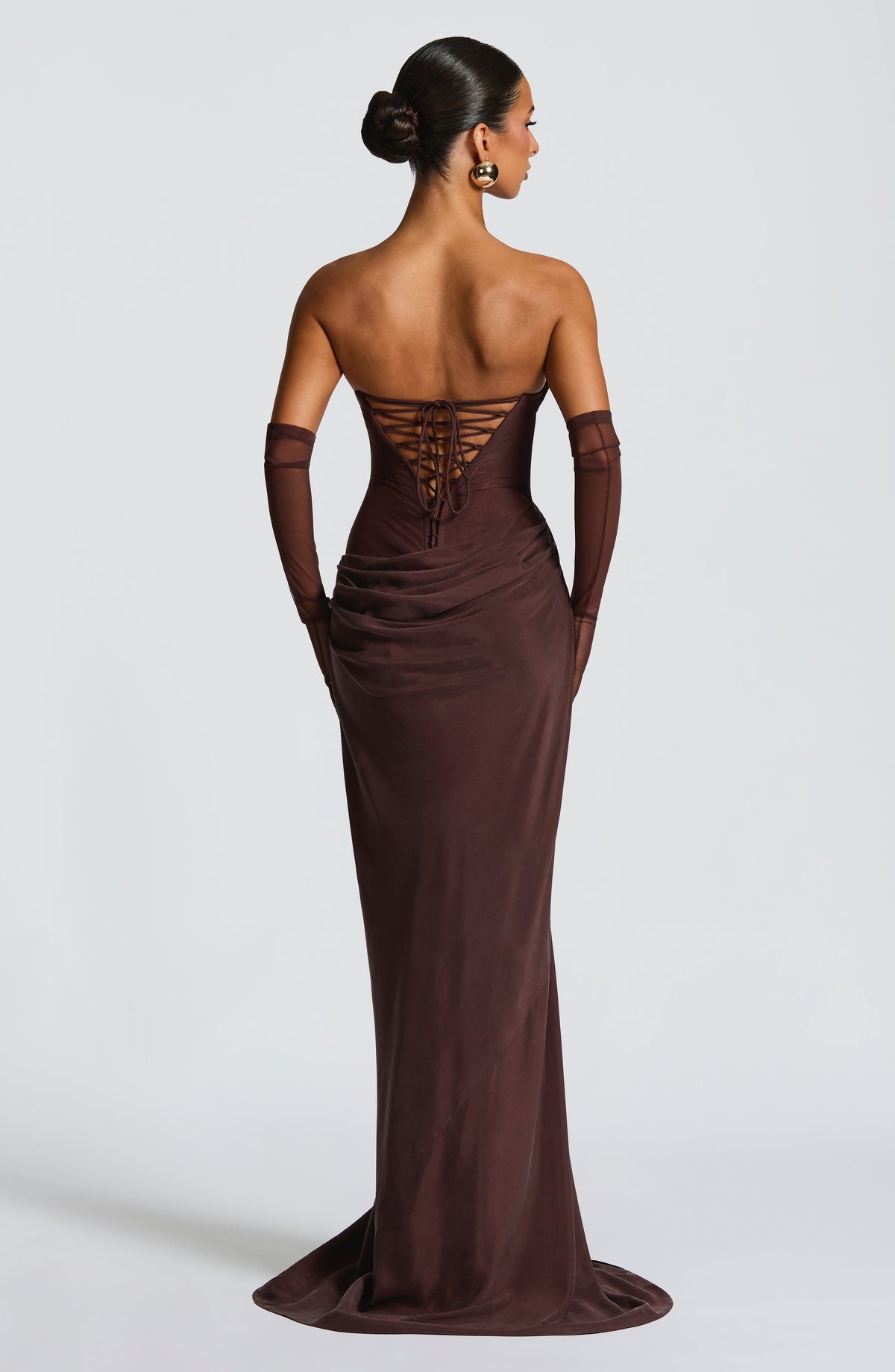 VESTIDO LONGO COM AMARRAÇÃO NAS COSTAS - BRIDE
