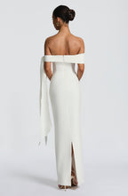 VESTIDO LONGO COM DECOTE OMBRO A OMBRO - TURIM