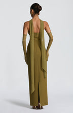 VESTIDO LONGO BUSTIER COM FENDA NAS COSTAS - POISON
