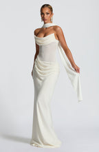 VESTIDO LONGO COM AMARRAÇÃO NAS COSTAS - BRIDE