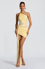 VESTIDO MINI EM TULE COM DECOTE LATERAL - PAOLA