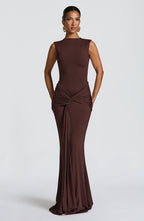 VESTIDO LONGO COM DECOTE NAS COSTAS - FELICIA