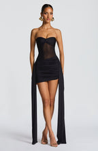 VESTIDO MINI EM TULE COM DECOTE CORACAO - TAINA