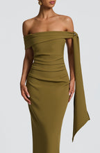 VESTIDO LONGO COM DECOTE OMBRO A OMBRO - TURIM