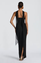 VESTIDO LONGO BUSTIER COM FENDA NAS COSTAS - POISON